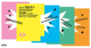 Programme détaillé du festival Figuré.e du collectif Pépite : expositions, micro édition, projections, conférences et ateliers
