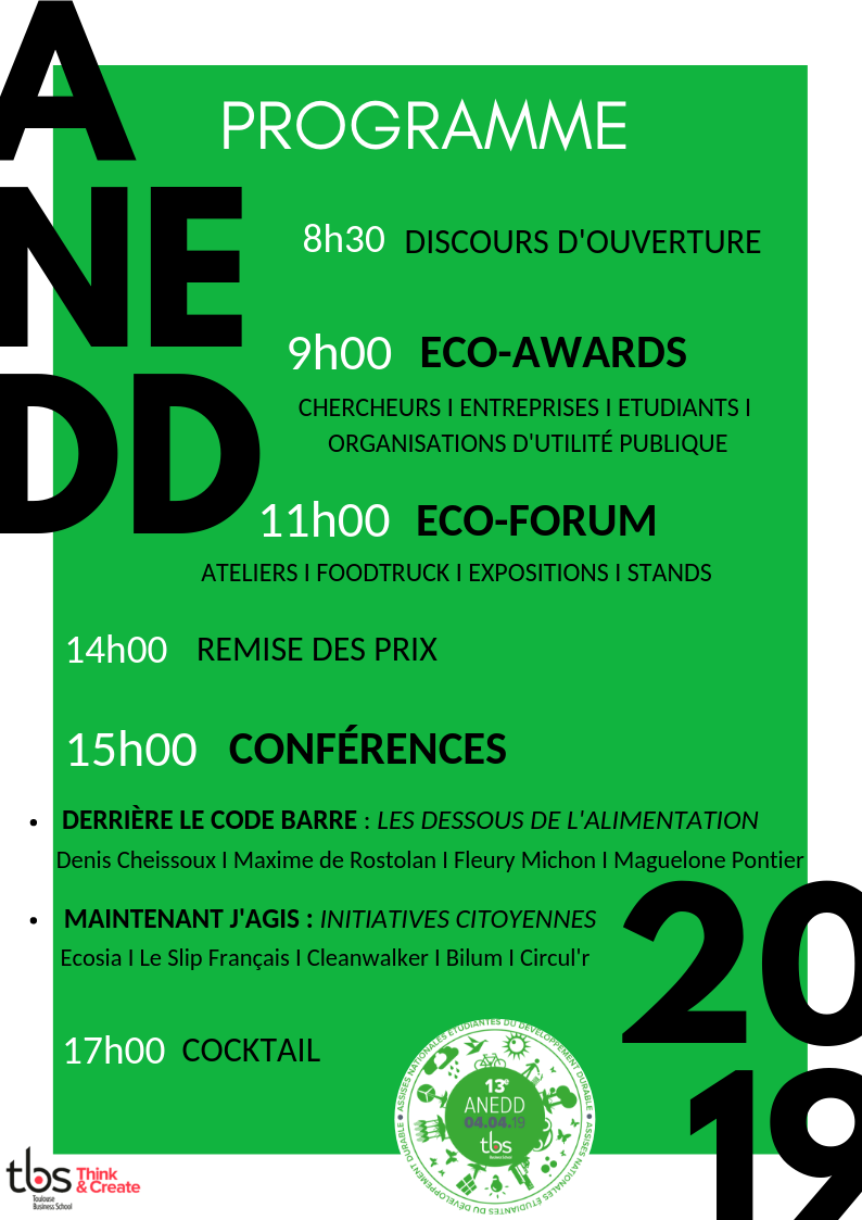 ANEDD 2019 – Toulouse Business School : Exposition
