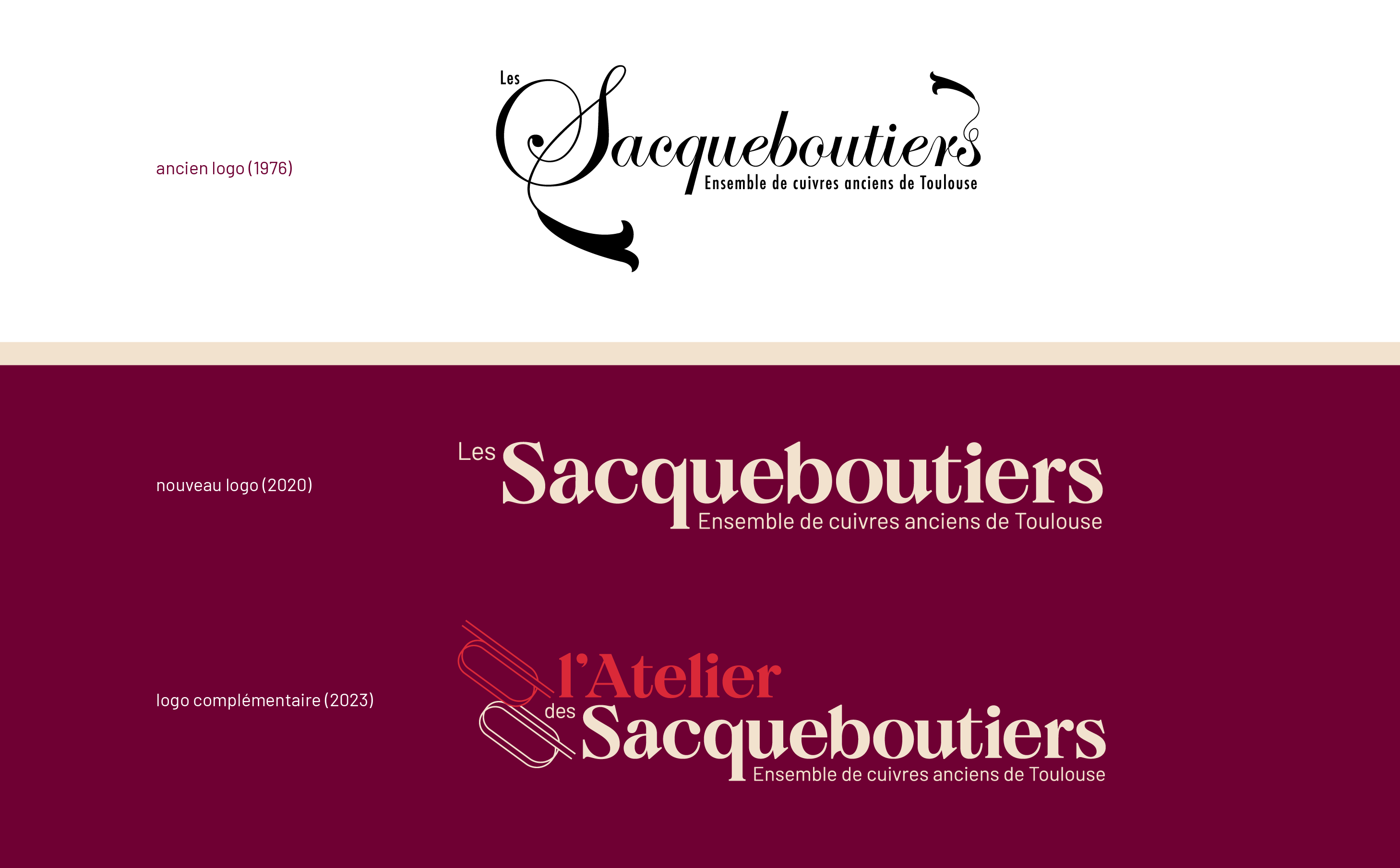 logotypes réalisés pour les Sacqueboutiers