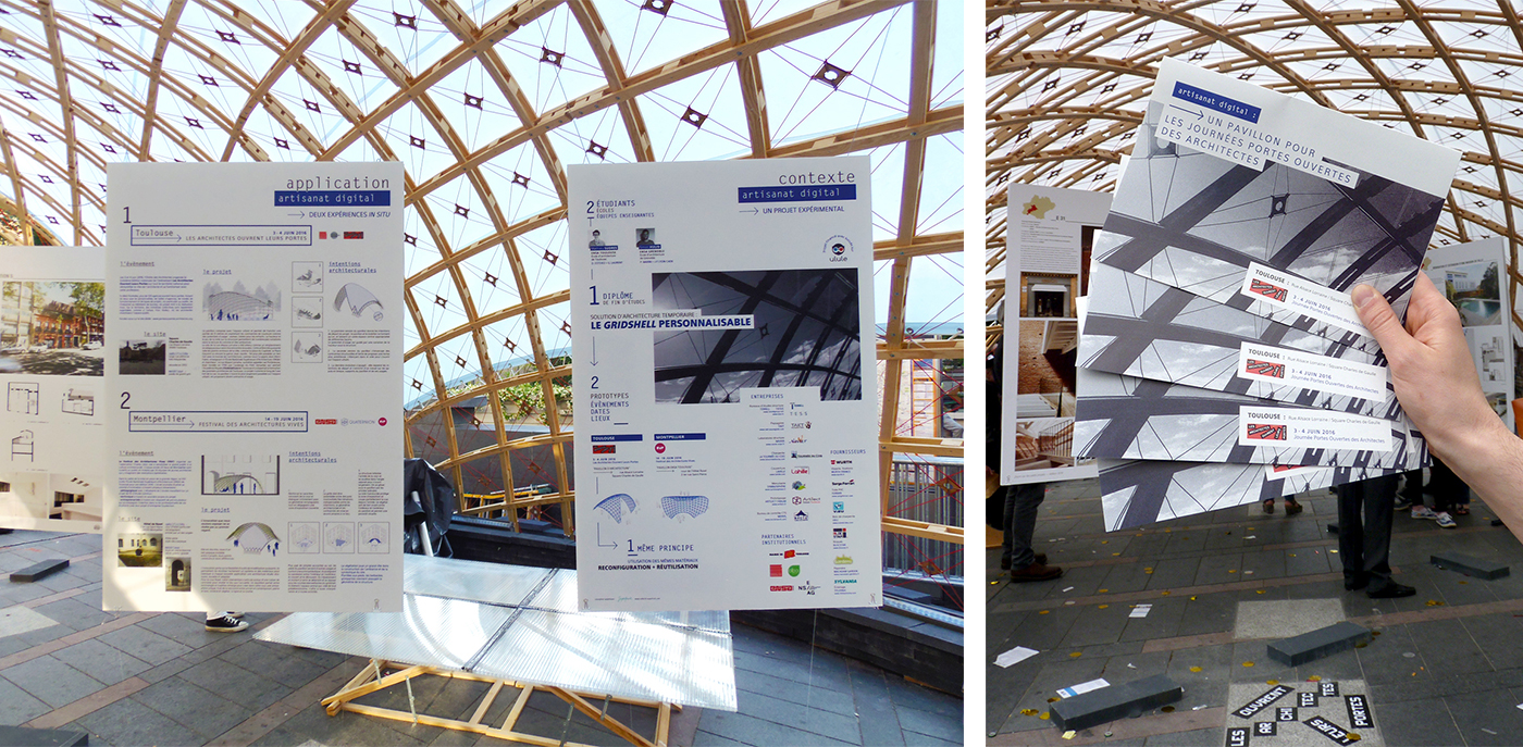 Panneaux application et contexte gridshell quaternion Architectes Ouvrent leur Portes métro Capitole Toulouse